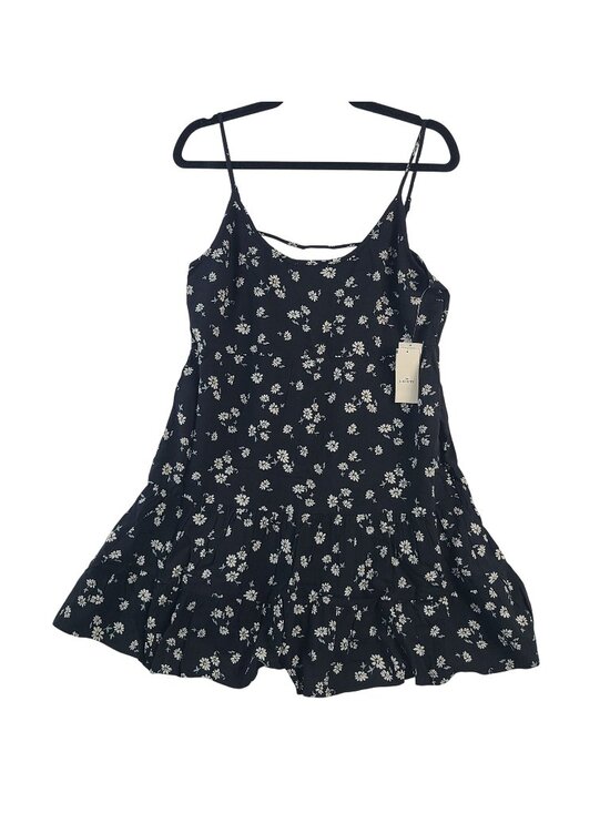 Hollister Dresses & Skirts - NEW Hollister Floral Tiered Black Mini Dress Spaghetti Straps Size M